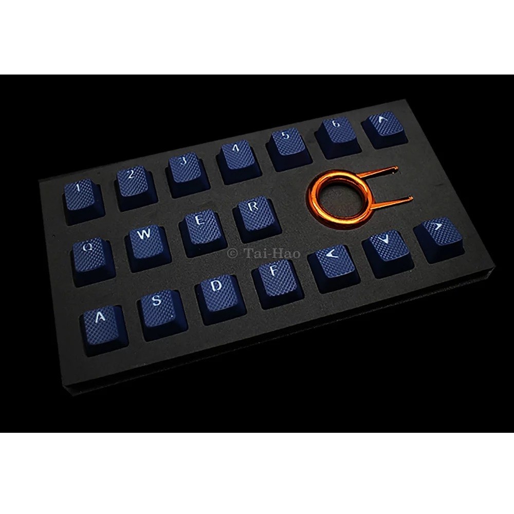 Tai-Hao ゴム製ゲーミングバックライト付きキーキャップセット - 22キー Cherry MXメカニカルキーボード用 OEM互換 キープラー付き (ネオンゼリーピンク)