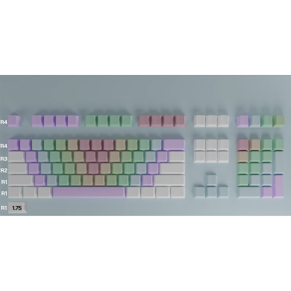 ゼリー POM キーキャップ レインボー ゼリー POM キーキャップ レインボー キーキャップ サイド