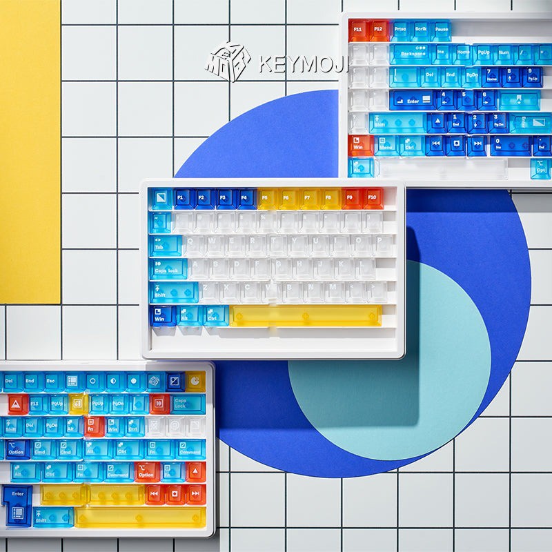 KEYMOJI(キーモジ) Mondrian クリアキーキャップセット 通販：ふもっふ