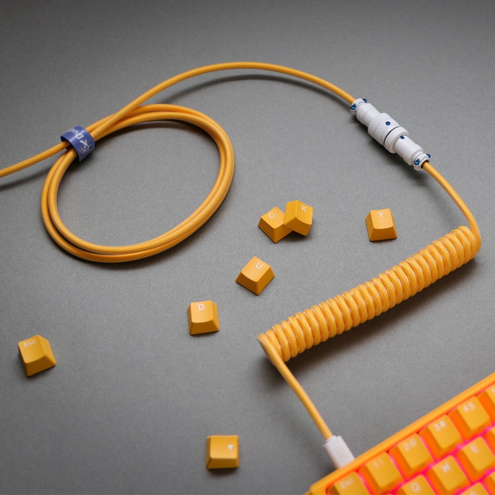 Ducky Premicord Custom Coiled USB Cable Yellow Ducky