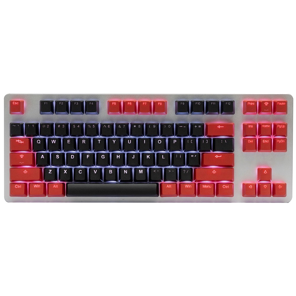 Tai-Hao Black / Red PBT Double shot Backlit keycap set