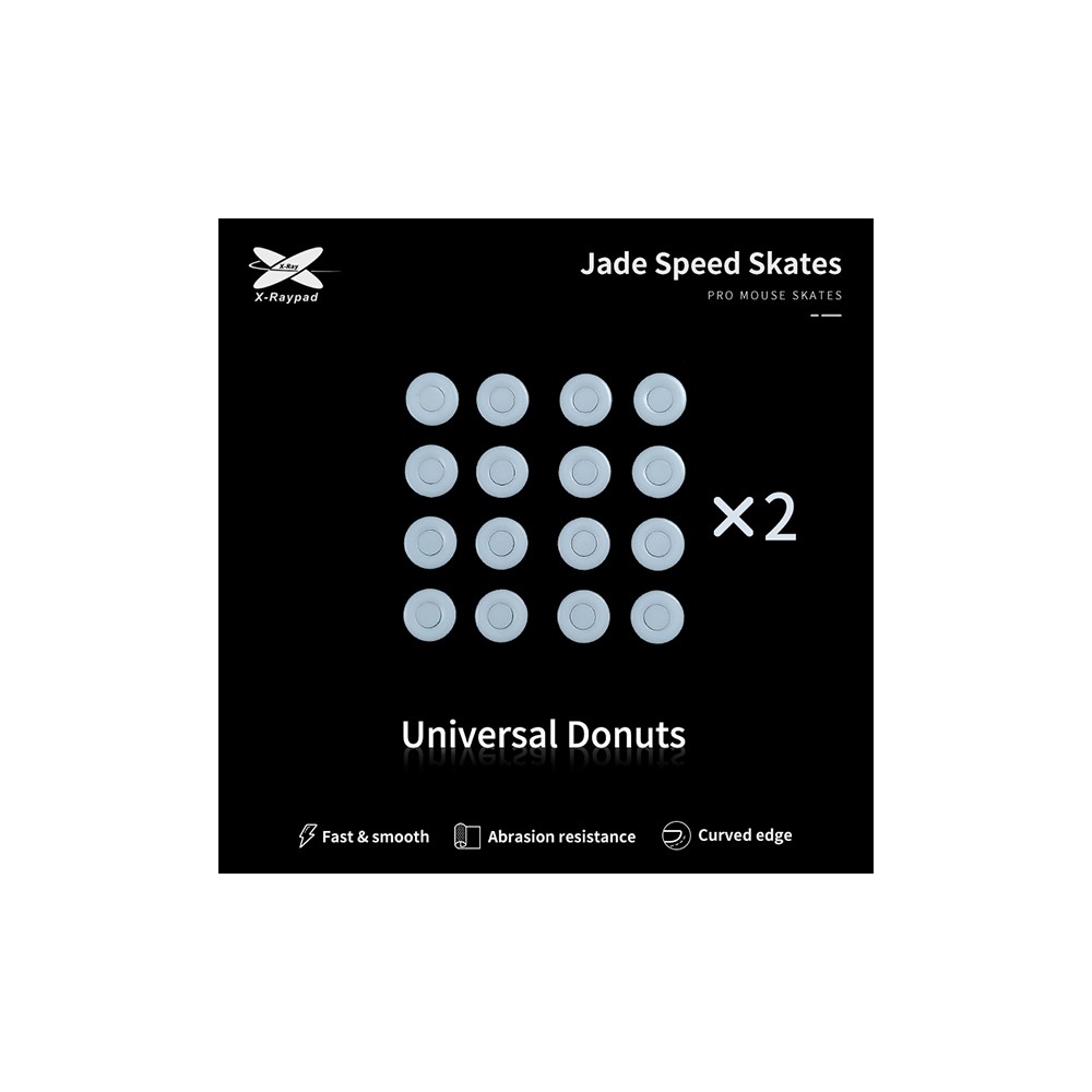 X-raypad Jade Speed Mouse Skates Universal 0.8mm PTFE Donuts 32個入り