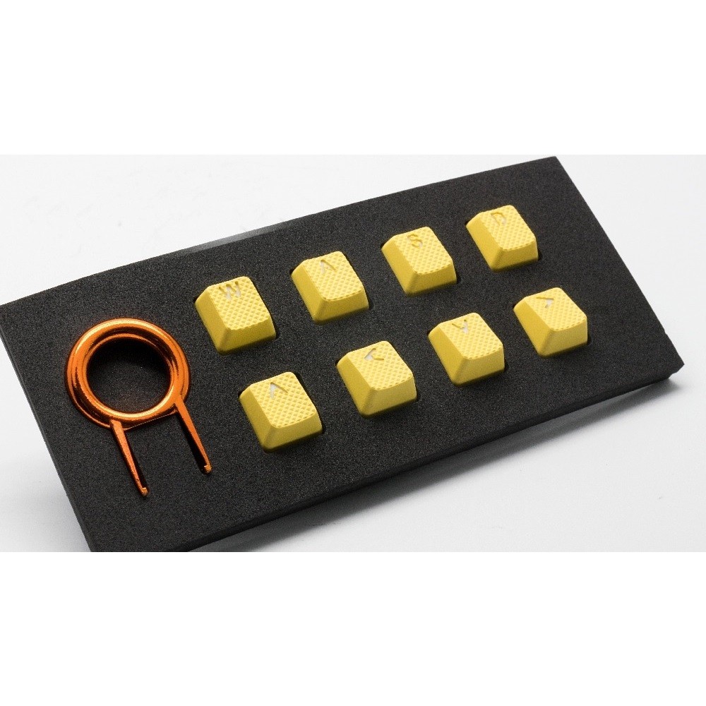 Tai-Hao Rubber Gaming Backlit Keycaps-18 keys/8 keys Yellow