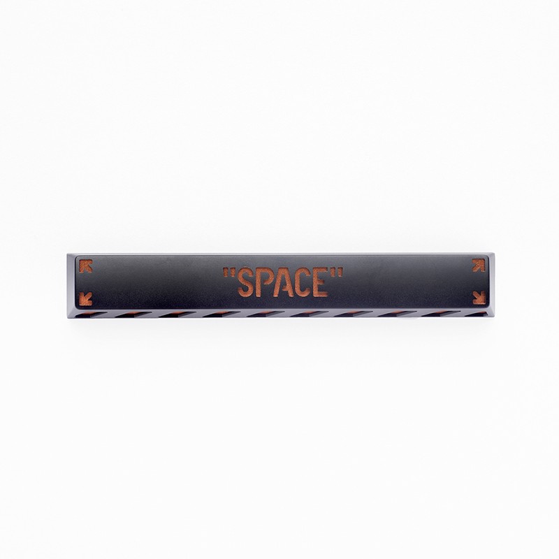 HolyOOPS x ZOMOPLUS CYBER PUNK Aluminum SPACE keycap Black Orange