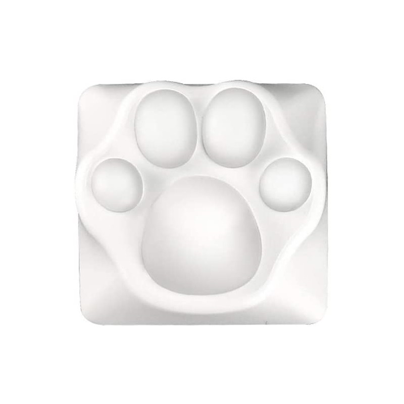 ZOMO PLUS Aluminum & Silicone Kitty Paw Artisan Keycap White x Transparent