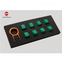 Tai-Hao Rubber Gaming Backlit Keycaps-18 keys/8 keys Green