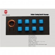 Tai-Hao Rubber Gaming Backlit Keycaps-18 keys/8 keys Sky Blue