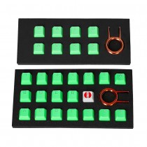 Tai-Hao Rubber Gaming Backlit Keycaps-18 keys/8 keys Neon Green