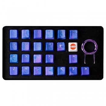 Tai-Hao Rubberized Gaming Keycap Mark II - 23keys Dark Purple & Blue Camo