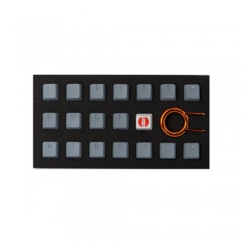 Tai-Hao Rubber Gaming Backlit Keycaps-18 keys/8 keys Gray
