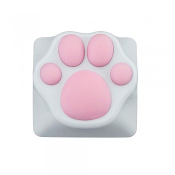 ZOMO PLUS ABS Kitty Paw Keycap White Pink for Cherry MX Switches