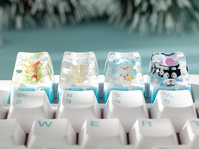 KEYMOJI(キーモジ) Snow World アルチザンキーキャップ Snowy Bunny